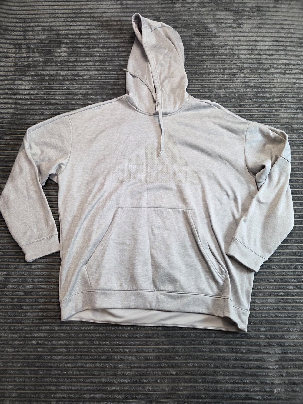 adidas Heather Gray Pullover Hoodie
